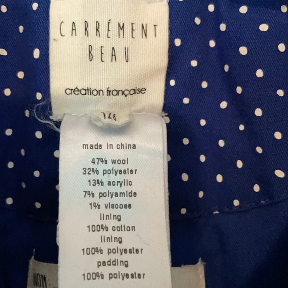 Carrement Beau Navy Wool Coat - Picture 5 of 8